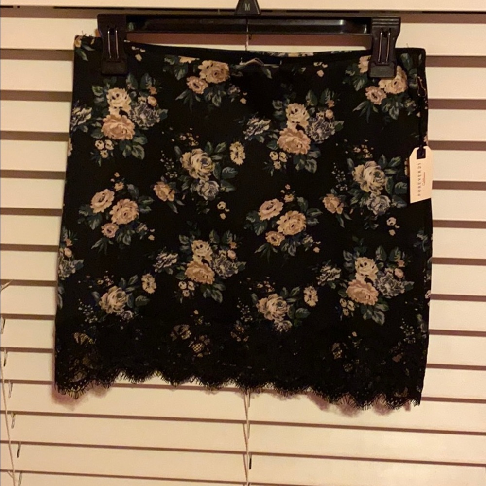 Forever 21 Floral Mini Skirt